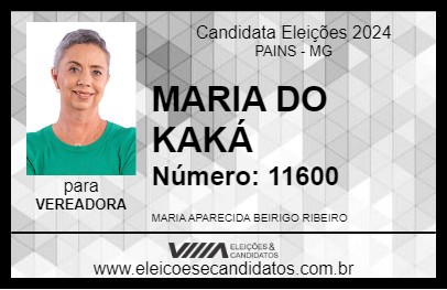 Candidato MARIA DO KAKÁ 2024 - PAINS - Eleições