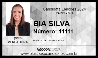 Candidato BIA SILVA 2024 - PAINS - Eleições