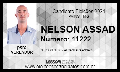 Candidato NELSON ASSAD 2024 - PAINS - Eleições