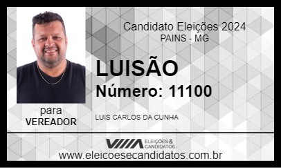 Candidato LUISÃO 2024 - PAINS - Eleições