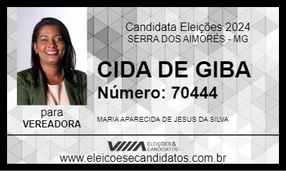 Candidato CIDA DE GIBA 2024 - SERRA DOS AIMORÉS - Eleições