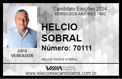 Candidato HELCIO DA MERCEARIA 2024 - SERRA DOS AIMORÉS - Eleições