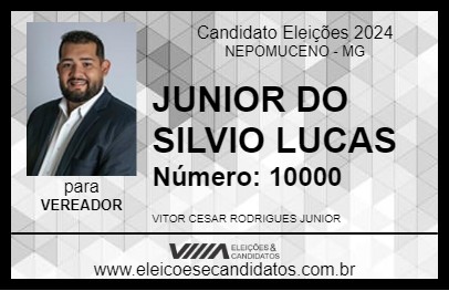 Candidato JUNIOR DO SILVIO LUCAS 2024 - NEPOMUCENO - Eleições