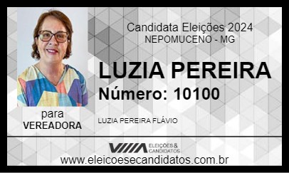 Candidato LUZIA PEREIRA 2024 - NEPOMUCENO - Eleições