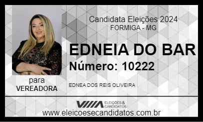 Candidato EDNEIA DO BAR 2024 - FORMIGA - Eleições