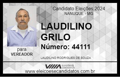 Candidato LAUDILINO GRILO 2024 - NANUQUE - Eleições