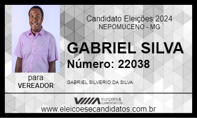 Candidato GABRIEL SILVA 2024 - NEPOMUCENO - Eleições