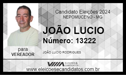 Candidato JOÃO LUCIO 2024 - NEPOMUCENO - Eleições