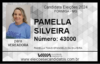 Candidato PAMELLA SILVEIRA 2024 - FORMIGA - Eleições