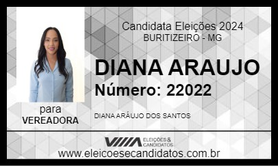 Candidato DIANA ARAUJO 2024 - BURITIZEIRO - Eleições