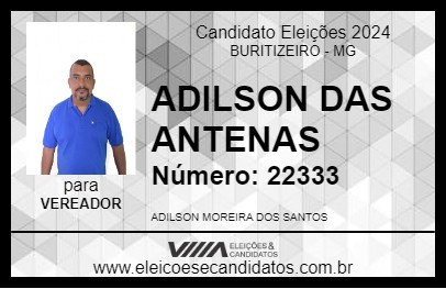 Candidato ADILSON DAS ANTENAS 2024 - BURITIZEIRO - Eleições