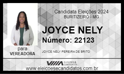 Candidato JOYCE NELY 2024 - BURITIZEIRO - Eleições