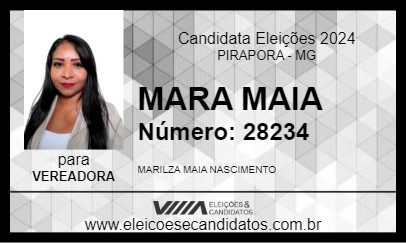 Candidato MARA MAIA 2024 - PIRAPORA - Eleições