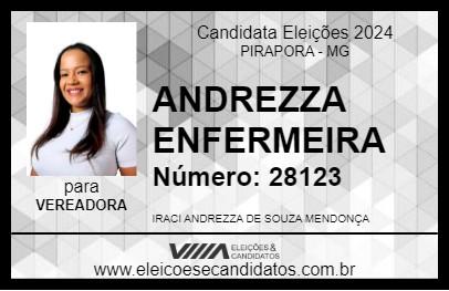 Candidato ANDREZZA ENFERMEIRA 2024 - PIRAPORA - Eleições