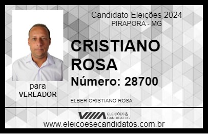 Candidato CRISTIANO ROSA 2024 - PIRAPORA - Eleições