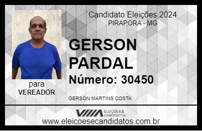 Candidato GERSON PARDAL 2024 - PIRAPORA - Eleições