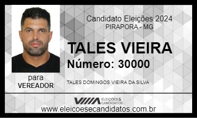 Candidato TALES VIEIRA 2024 - PIRAPORA - Eleições