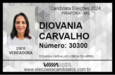 Candidato DIOVANIA CARVALHO 2024 - PIRAPORA - Eleições