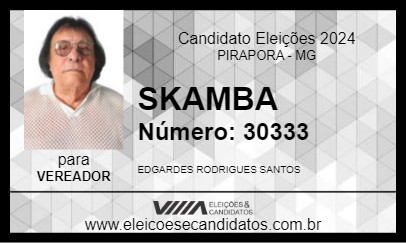 Candidato SKAMBA 2024 - PIRAPORA - Eleições