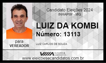 Candidato LUIZ DA KOMBI 2024 - INHAPIM - Eleições