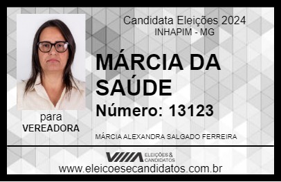 Candidato MÁRCIA DA SAÚDE 2024 - INHAPIM - Eleições