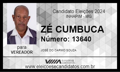 Candidato ZÉ CUMBUCA 2024 - INHAPIM - Eleições