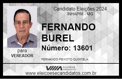 Candidato FERNANDO BUREL 2024 - INHAPIM - Eleições