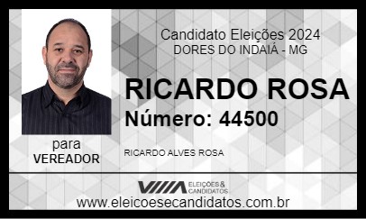 Candidato RICARDO ROSA 2024 - DORES DO INDAIÁ - Eleições