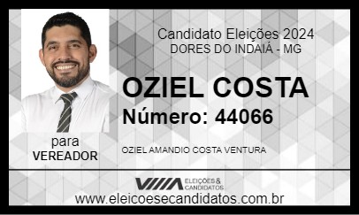 Candidato OZIEL COSTA 2024 - DORES DO INDAIÁ - Eleições