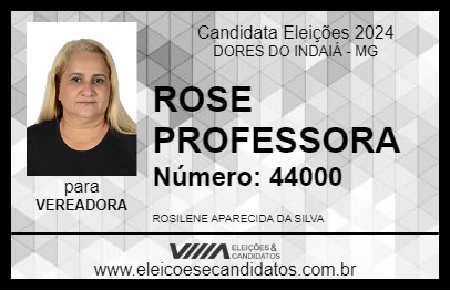 Candidato ROSE PROFESSORA 2024 - DORES DO INDAIÁ - Eleições