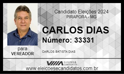 Candidato CARLOS DIAS 2024 - PIRAPORA - Eleições