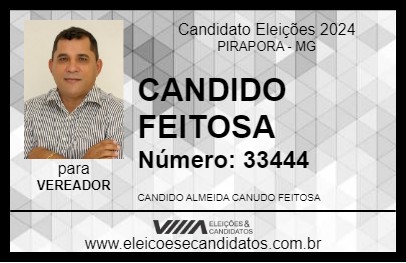 Candidato CANDIDO FEITOSA 2024 - PIRAPORA - Eleições