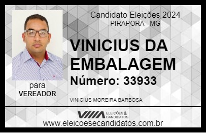 Candidato VINICIUS DA EMBALAGEM 2024 - PIRAPORA - Eleições