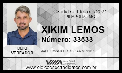 Candidato XIKIM LEMOS 2024 - PIRAPORA - Eleições