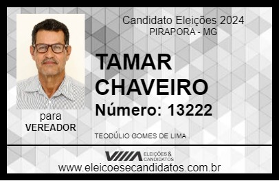 Candidato TAMAR CHAVEIRO 2024 - PIRAPORA - Eleições