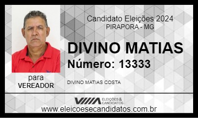 Candidato DIVINO MATIAS 2024 - PIRAPORA - Eleições