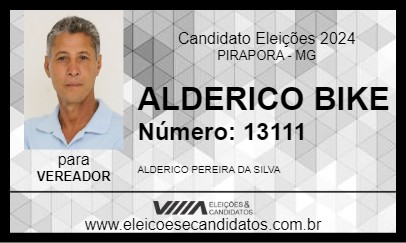 Candidato ALDERICO BIKE 2024 - PIRAPORA - Eleições