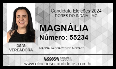 Candidato MAGNÁLIA 2024 - DORES DO INDAIÁ - Eleições