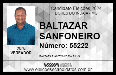 Candidato BALTAZAR SANFONEIRO 2024 - DORES DO INDAIÁ - Eleições