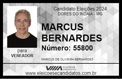 Candidato MARCUS BERNARDES 2024 - DORES DO INDAIÁ - Eleições