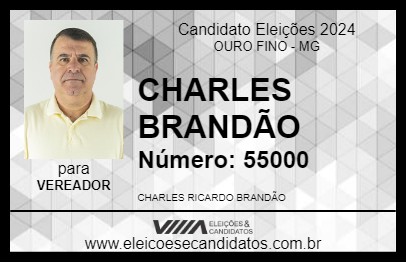 Candidato CHARLES BRANDÃO 2024 - OURO FINO - Eleições