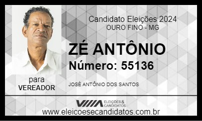 Candidato ZÉ ANTÔNIO 2024 - OURO FINO - Eleições