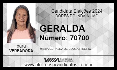 Candidato GERALDA 2024 - DORES DO INDAIÁ - Eleições