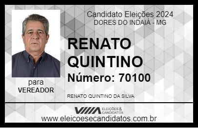 Candidato RENATO QUINTINO 2024 - DORES DO INDAIÁ - Eleições