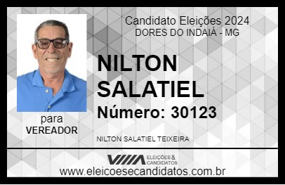 Candidato NILTON SALATIEL 2024 - DORES DO INDAIÁ - Eleições