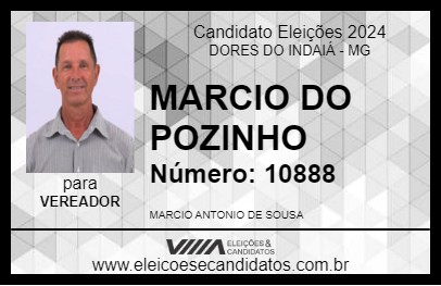 Candidato MARCIO DO POZINHO 2024 - DORES DO INDAIÁ - Eleições