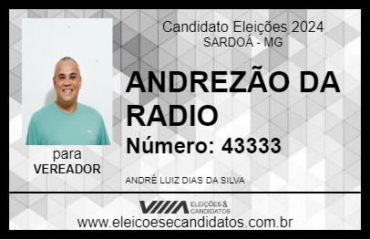 Candidato ANDREZÃO DA RADIO 2024 - SARDOÁ - Eleições