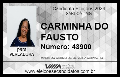 Candidato CARMINHA DO FAUSTO 2024 - SARDOÁ - Eleições