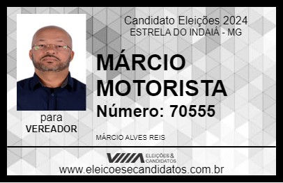 Candidato MÁRCIO MOTORISTA 2024 - ESTRELA DO INDAIÁ - Eleições