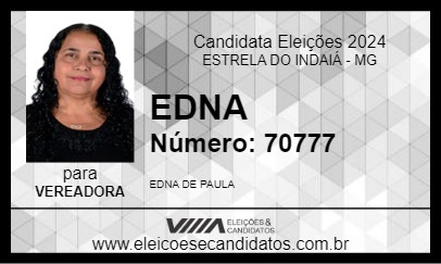 Candidato EDNA 2024 - ESTRELA DO INDAIÁ - Eleições